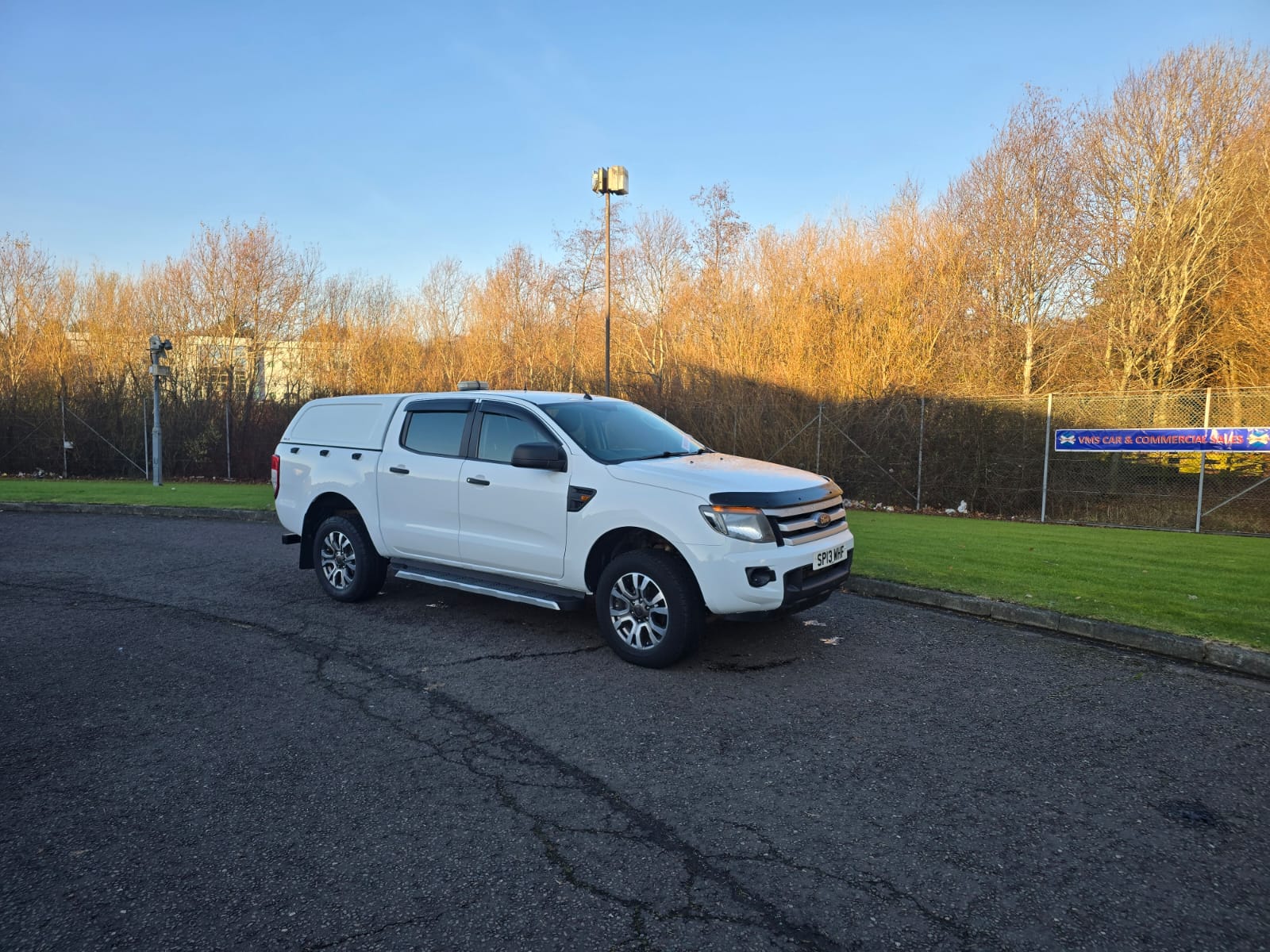 White pickup truck with canopy for sale